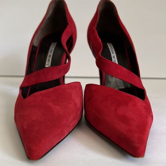 ‎Giovanni Monte Red Suede Heels Size 38.5 - Picture 11 of 13